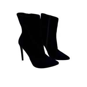 Steve Madden Black Pointed Toe Stiletto Ankle Boots